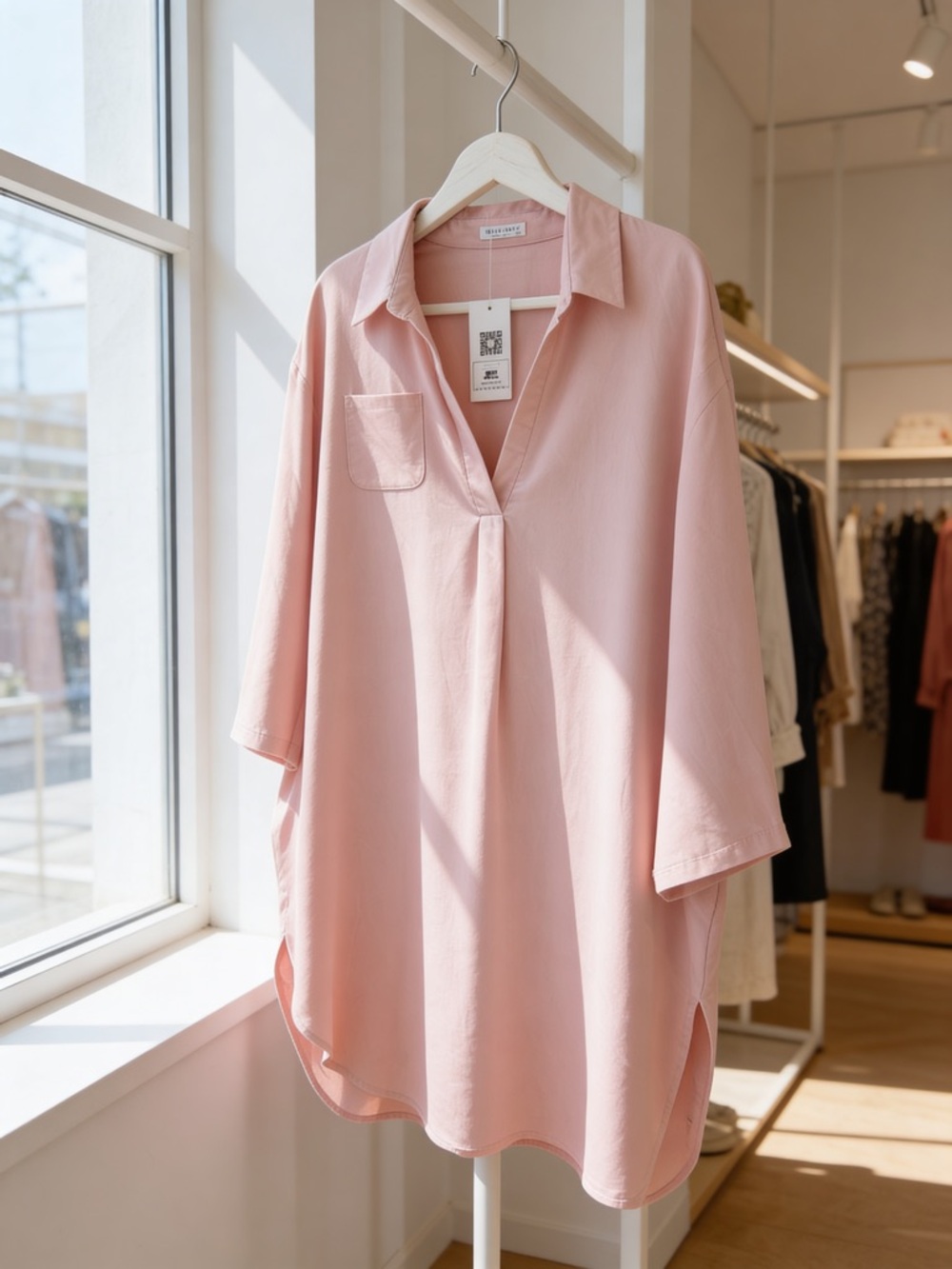 Ekouaer pink tunic shirt 2XL